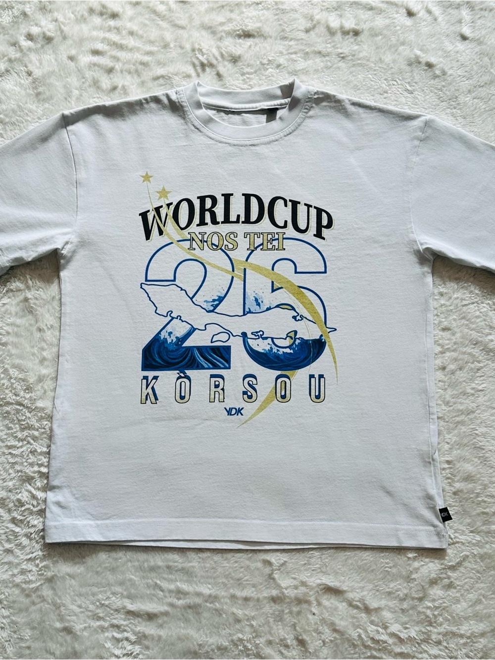 YDK Clothing Curacao World Cup 2026 Nos Tei Kids Oversized Tee White Size 12